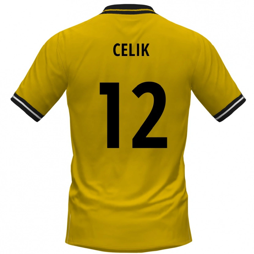 Danxen Uomo Maglia Haci Celik #12 Giallo Nero Kit Gara Home 2025/26 Maglietta