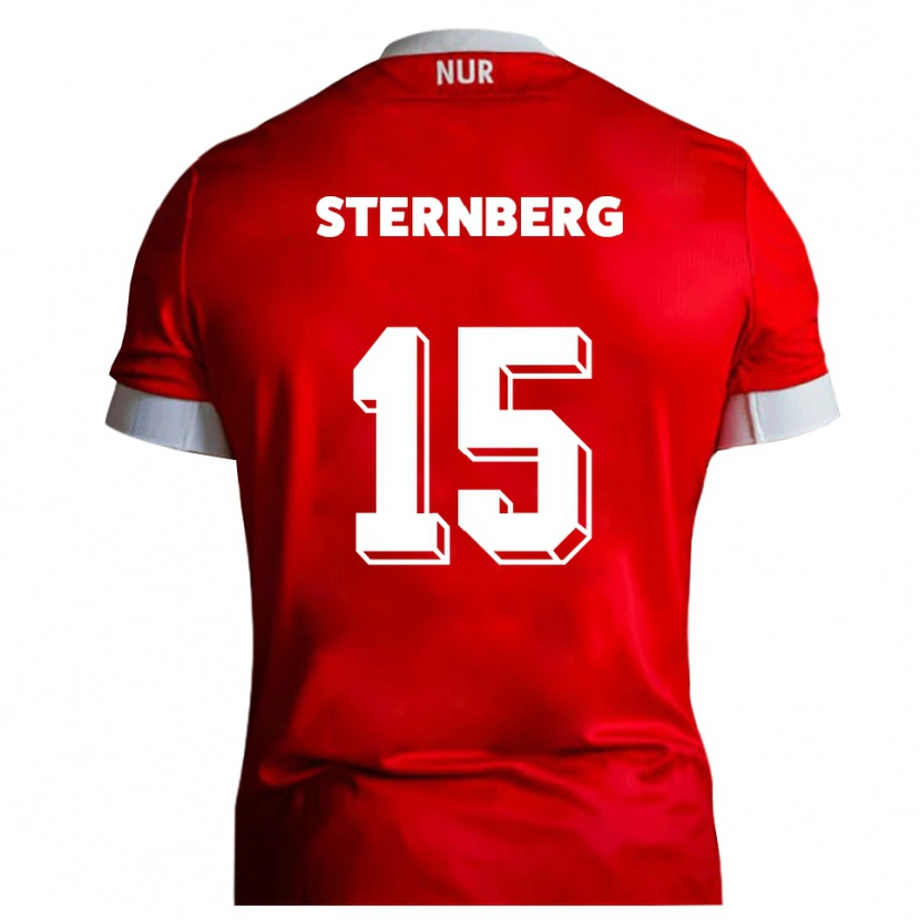 Danxen Uomo Maglia Michael Sternberg #15 Rosso Bianco Kit Gara Home 2025/26 Maglietta