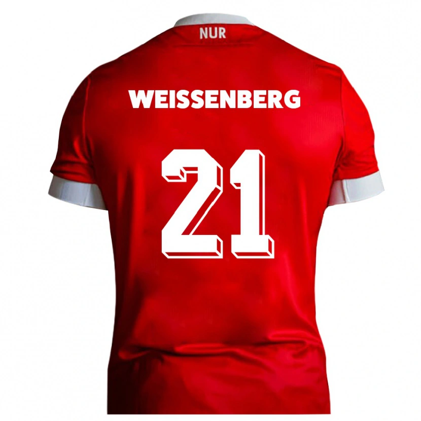 Danxen Uomo Maglia Shawn Weißenberg #21 Rosso Bianco Kit Gara Home 2025/26 Maglietta