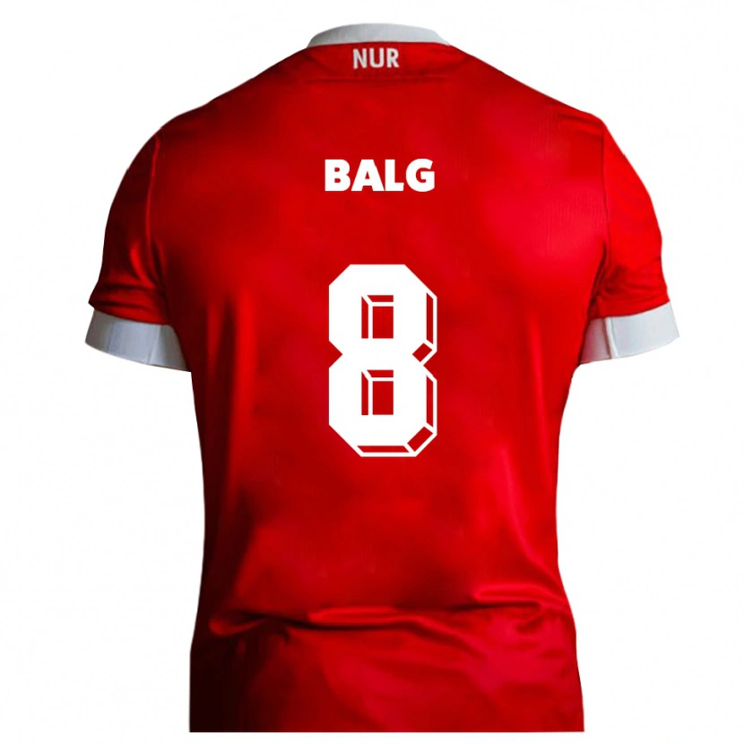 Danxen Uomo Maglia Fabian Balg #8 Rosso Bianco Kit Gara Home 2025/26 Maglietta