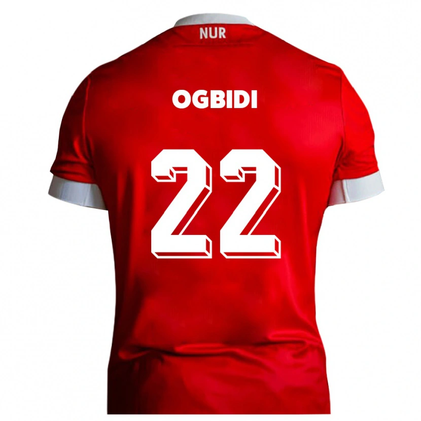 Danxen Uomo Maglia Theo Ogbidi #22 Rosso Bianco Kit Gara Home 2025/26 Maglietta