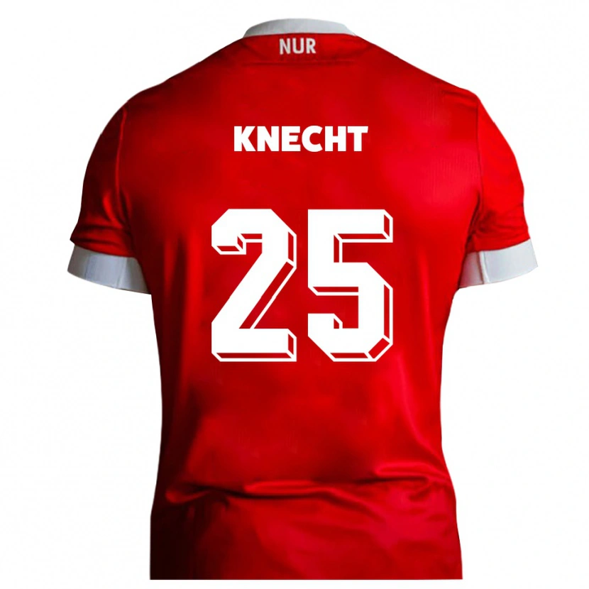 Danxen Uomo Maglia Silas Knecht #25 Rosso Bianco Kit Gara Home 2025/26 Maglietta