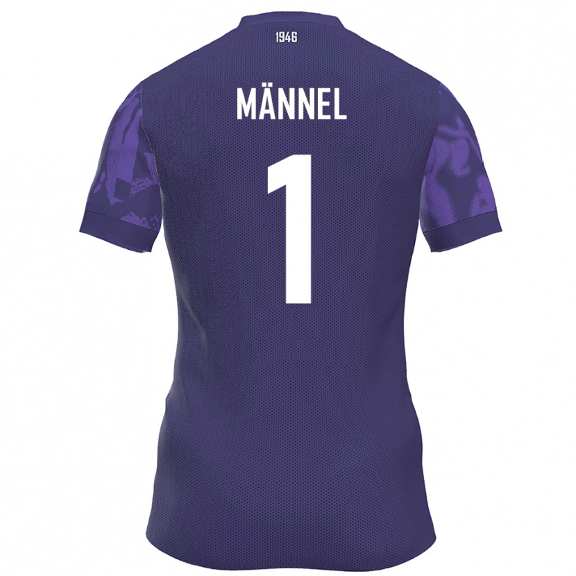 Danxen Uomo Maglia Martin Männel #1 Viola Bianco Kit Gara Home 2025/26 Maglietta