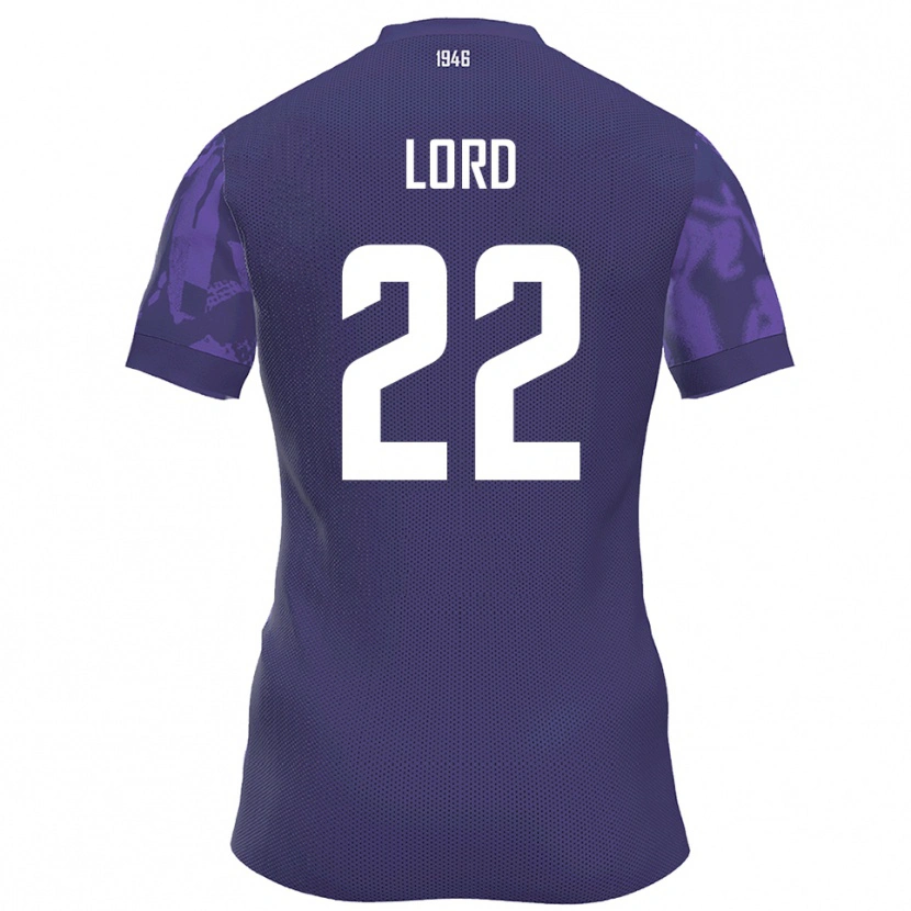 Danxen Uomo Maglia Louis Lord #22 Viola Bianco Kit Gara Home 2025/26 Maglietta