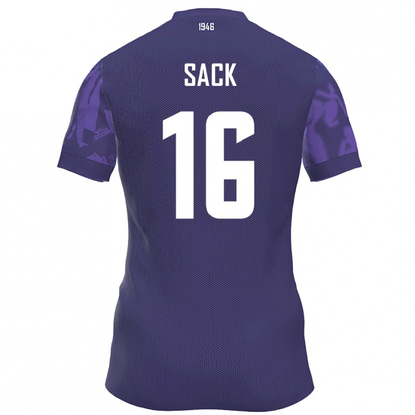 Danxen Uomo Maglia William Sack #16 Viola Bianco Kit Gara Home 2025/26 Maglietta