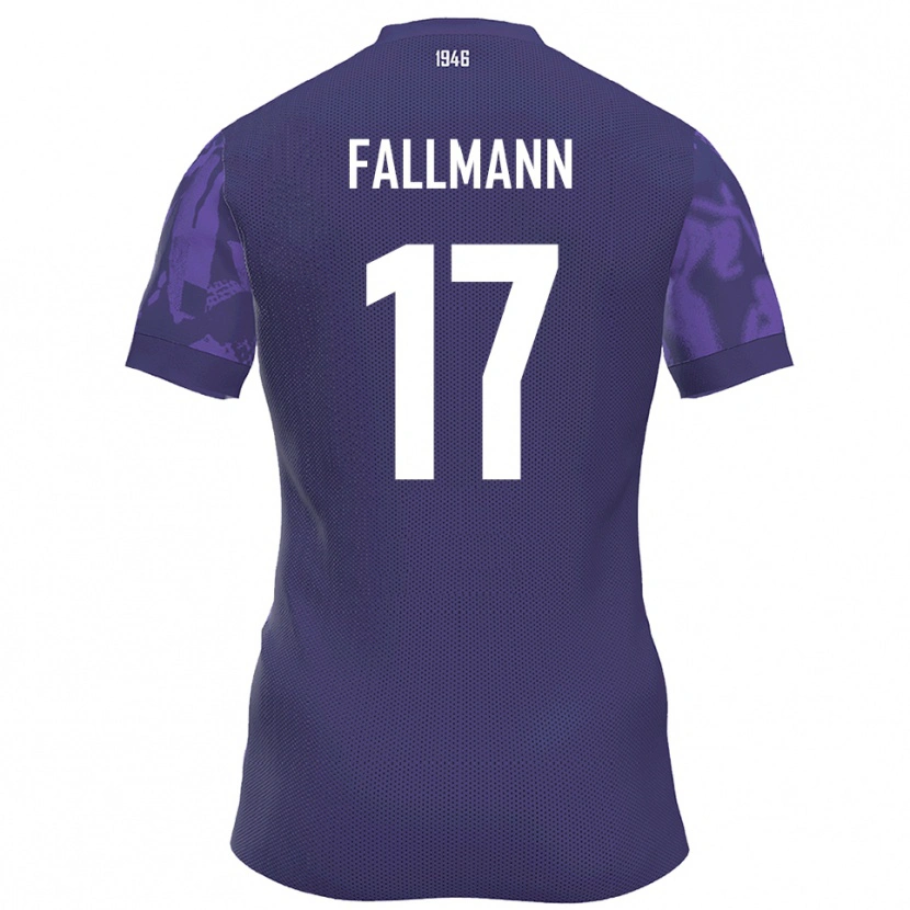 Danxen Uomo Maglia Pascal Fallmann #17 Viola Bianco Kit Gara Home 2025/26 Maglietta