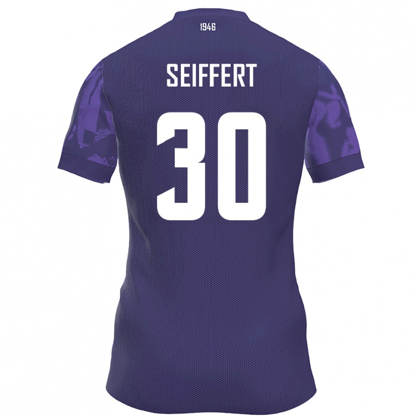 Danxen Uomo Maglia Moritz Seiffert #30 Viola Bianco Kit Gara Home 2025/26 Maglietta