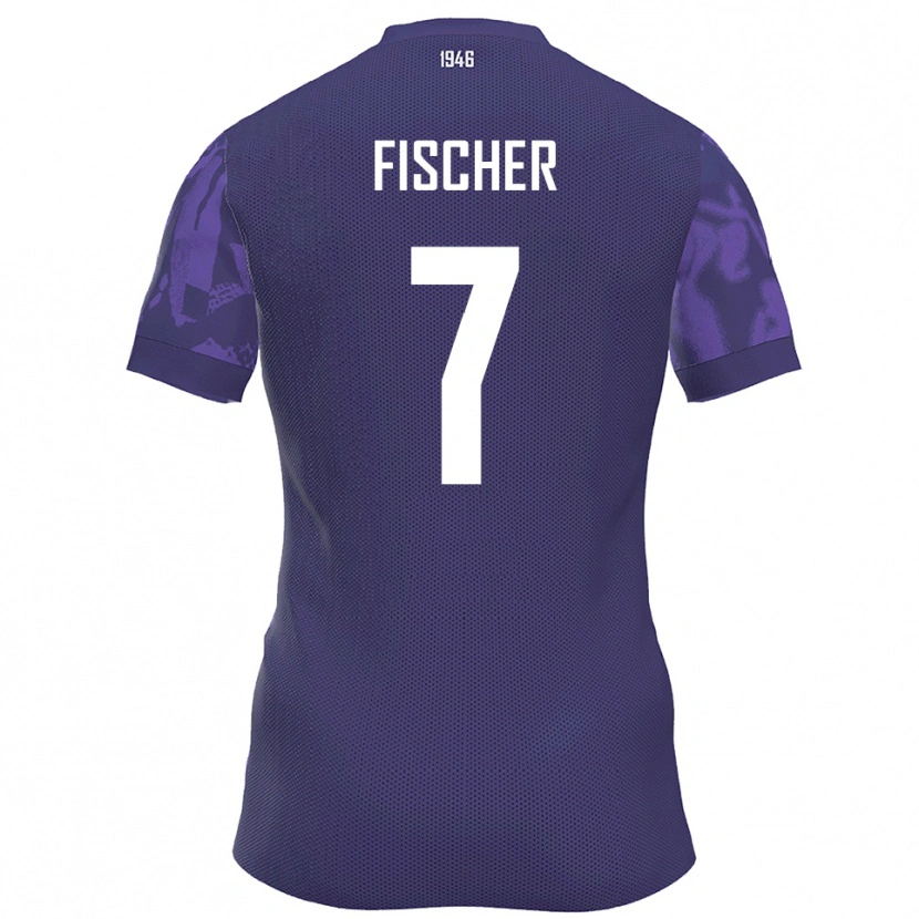 Danxen Uomo Maglia Franz Fischer #7 Viola Bianco Kit Gara Home 2025/26 Maglietta