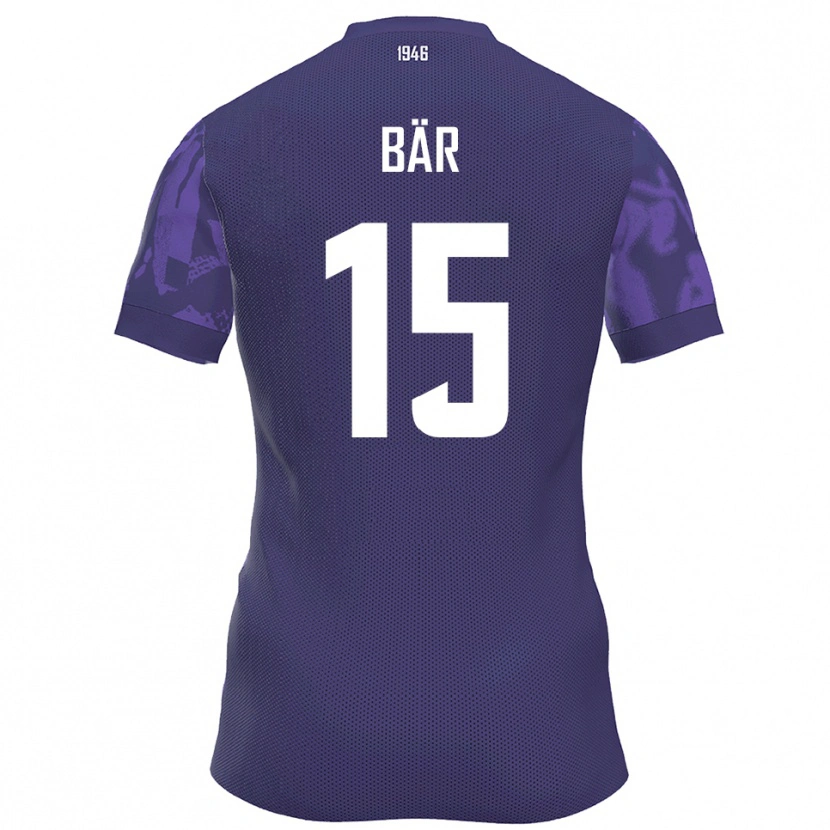 Danxen Uomo Maglia Marcel Bär #15 Viola Bianco Kit Gara Home 2025/26 Maglietta