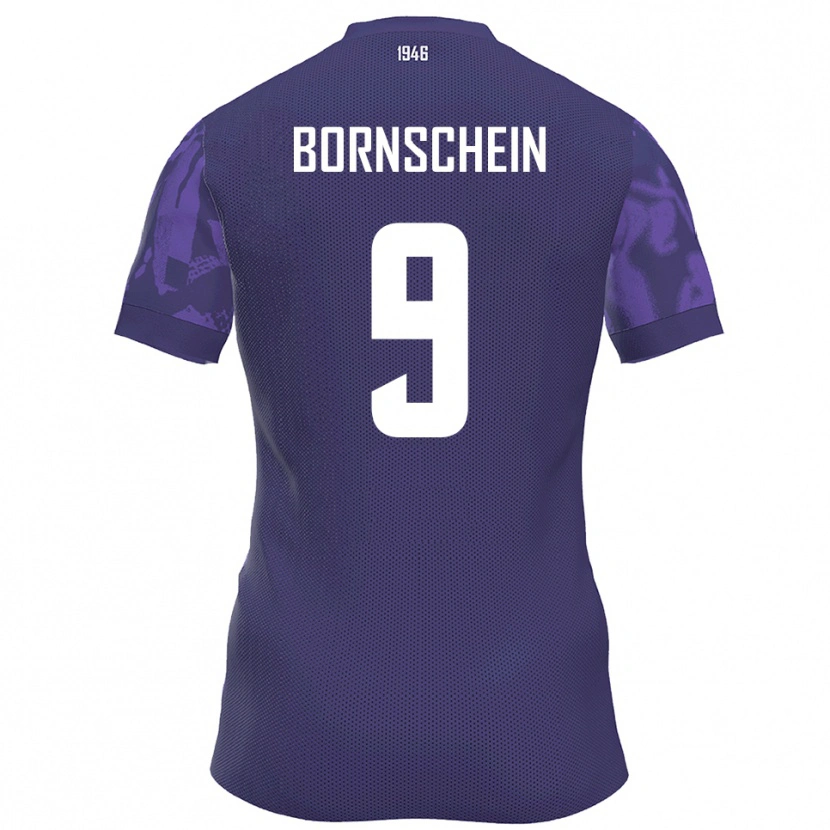 Danxen Uomo Maglia Ricky Bornschein #9 Viola Bianco Kit Gara Home 2025/26 Maglietta