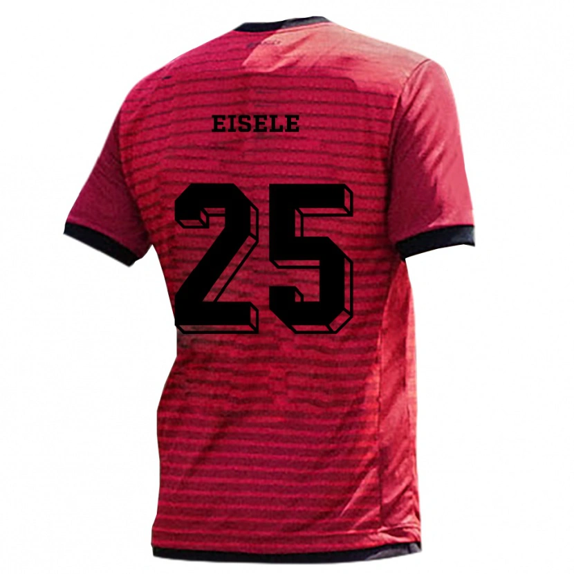 Danxen Uomo Maglia Kai Eisele #25 Rosso Nero Kit Gara Home 2025/26 Maglietta
