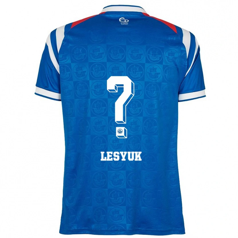 Danxen Uomo Maglia Oleksiy Lesyuk #0 Blu Bianco Rosso Kit Gara Home 2025/26 Maglietta