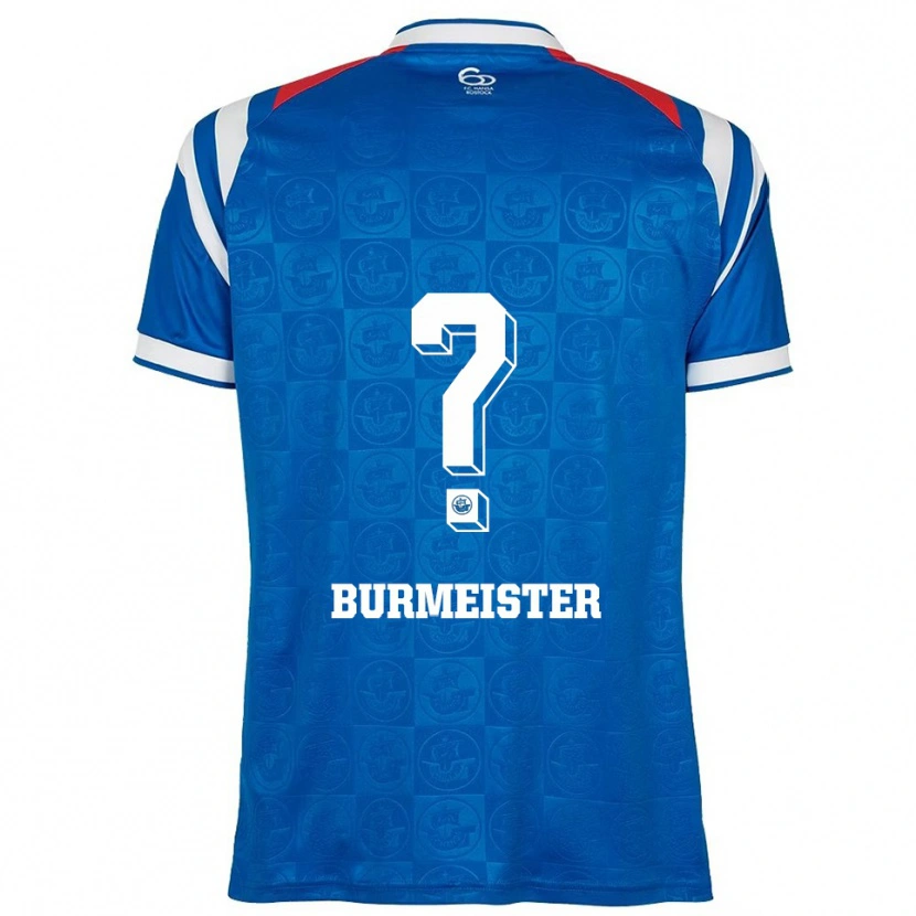 Danxen Uomo Maglia Fiete Burmeister #0 Blu Bianco Rosso Kit Gara Home 2025/26 Maglietta