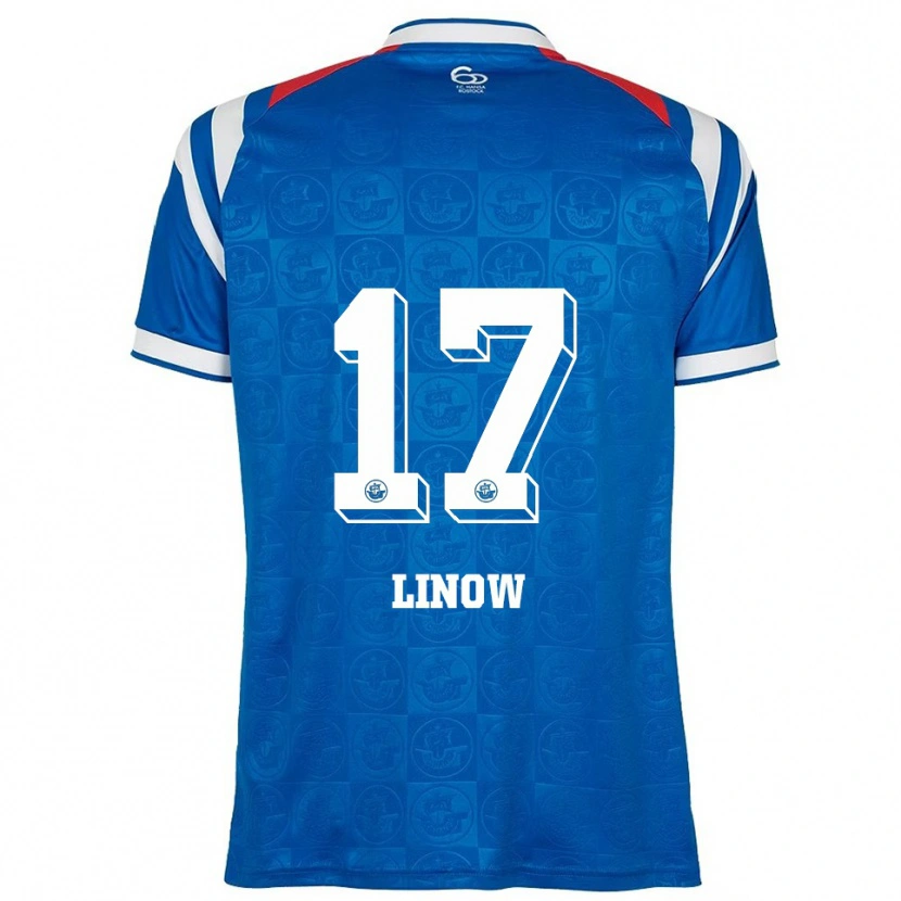 Danxen Uomo Maglia Jan Linow #17 Blu Bianco Rosso Kit Gara Home 2025/26 Maglietta
