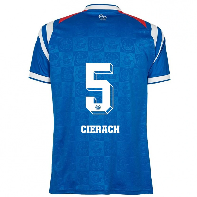 Danxen Uomo Maglia Jakub Cierach #5 Blu Bianco Rosso Kit Gara Home 2025/26 Maglietta