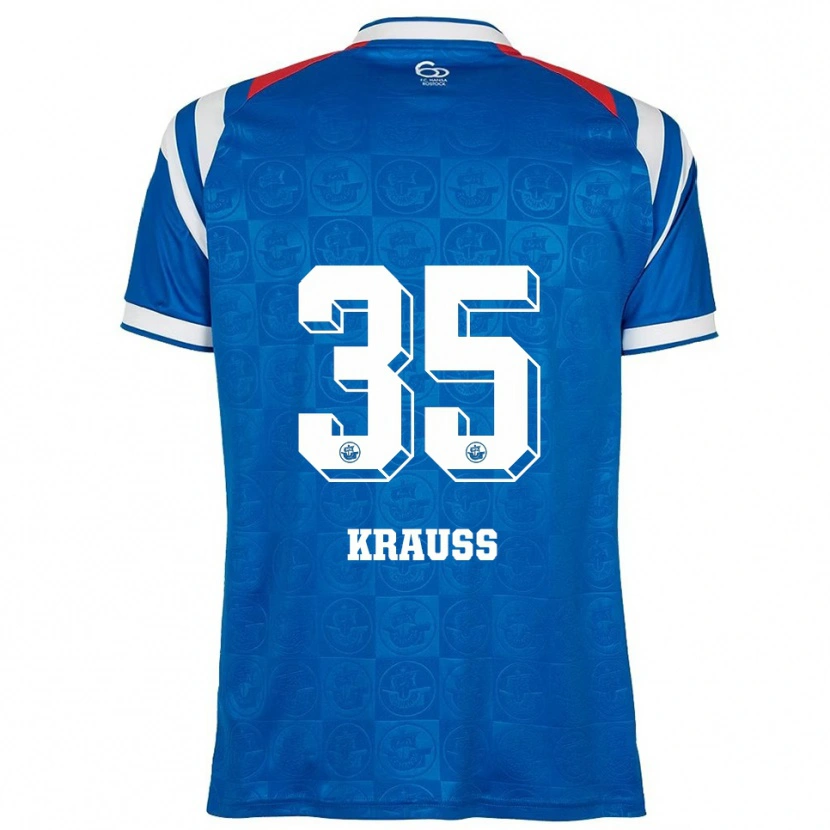 Danxen Uomo Maglia Maximilian Krauß #35 Blu Bianco Rosso Kit Gara Home 2025/26 Maglietta