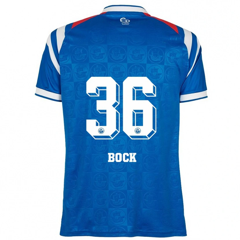 Danxen Uomo Maglia Fiete Bock #36 Blu Bianco Rosso Kit Gara Home 2025/26 Maglietta