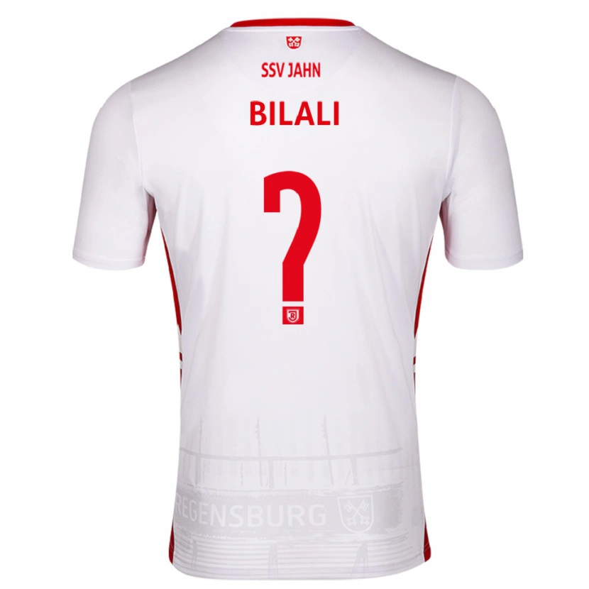 Danxen Uomo Maglia Besmir Bilali #0 Bianco Rosso Kit Gara Home 2025/26 Maglietta