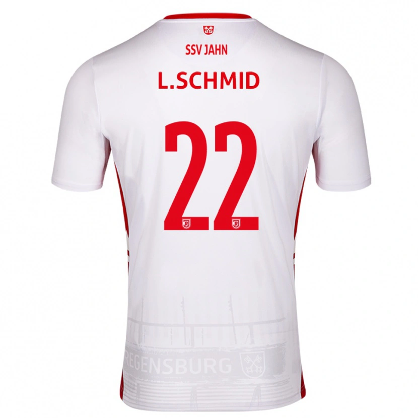 Danxen Uomo Maglia Lenny Schmid #22 Bianco Rosso Kit Gara Home 2025/26 Maglietta