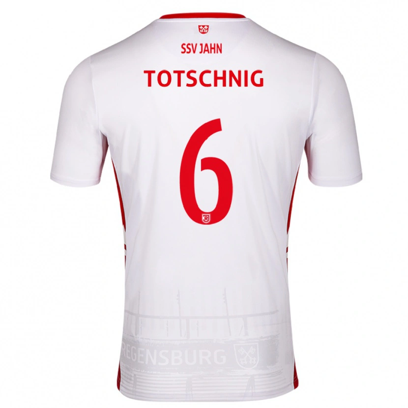 Danxen Uomo Maglia Josef Totschnig #6 Bianco Rosso Kit Gara Home 2025/26 Maglietta