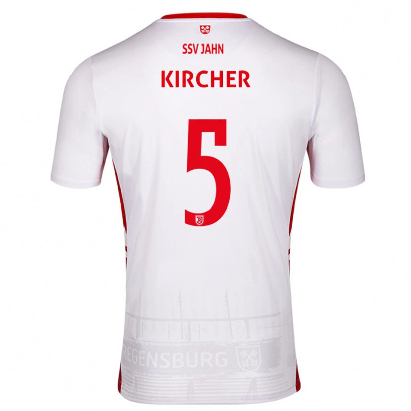 Danxen Uomo Maglia Michel Kircher #5 Bianco Rosso Kit Gara Home 2025/26 Maglietta