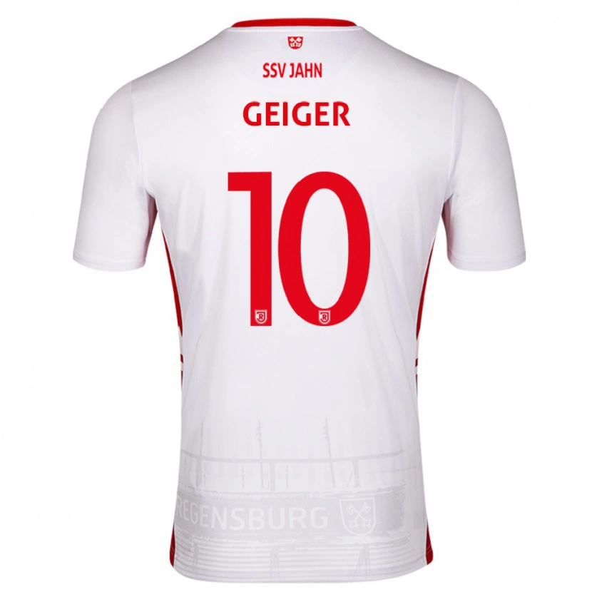 Danxen Uomo Maglia Maximilian Geiger #10 Bianco Rosso Kit Gara Home 2025/26 Maglietta