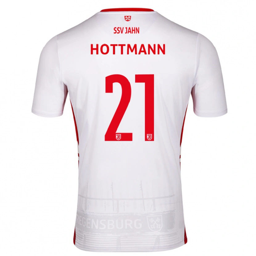 Danxen Uomo Maglia Eric Hottmann #21 Bianco Rosso Kit Gara Home 2025/26 Maglietta