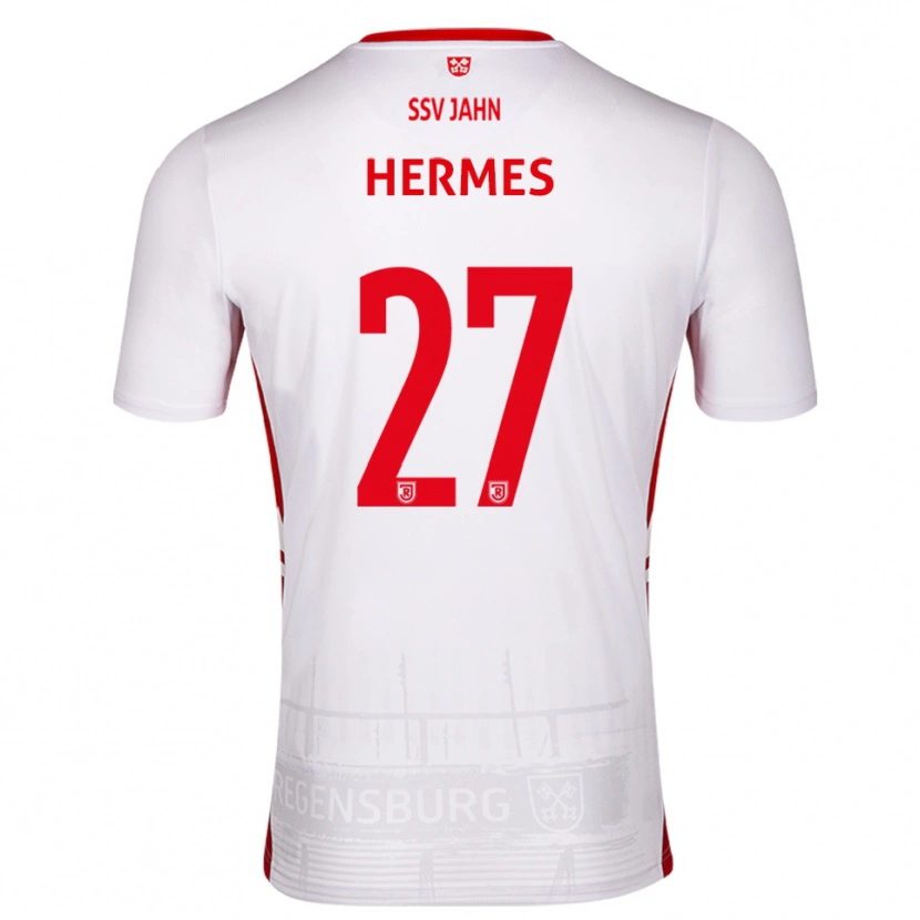 Danxen Uomo Maglia Lucas Hermes #27 Bianco Rosso Kit Gara Home 2025/26 Maglietta