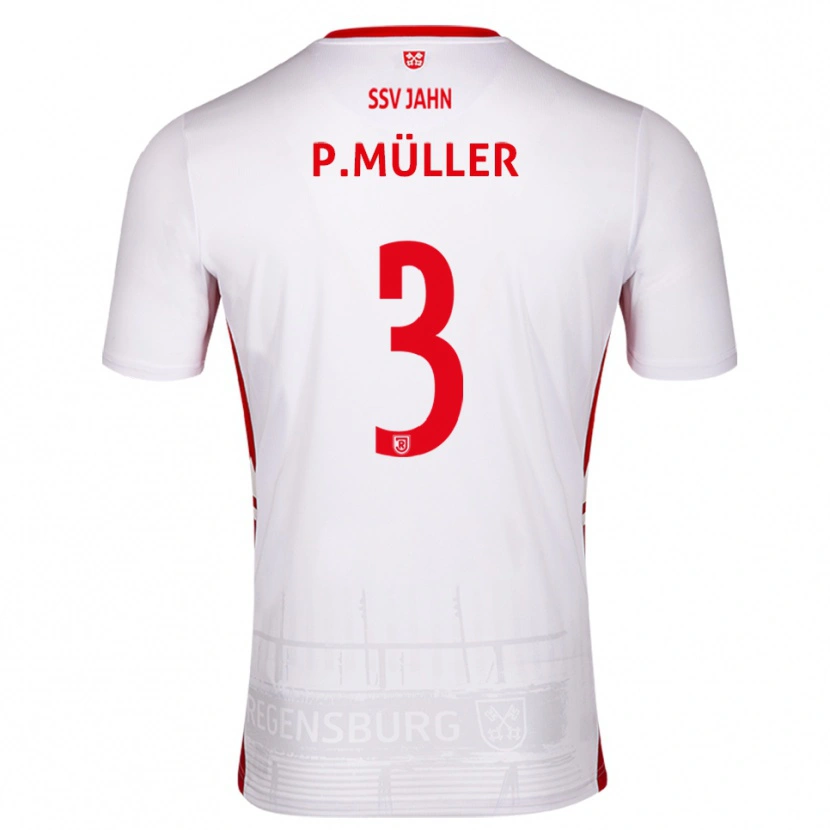 Danxen Uomo Maglia Paul Müller #3 Bianco Rosso Kit Gara Home 2025/26 Maglietta