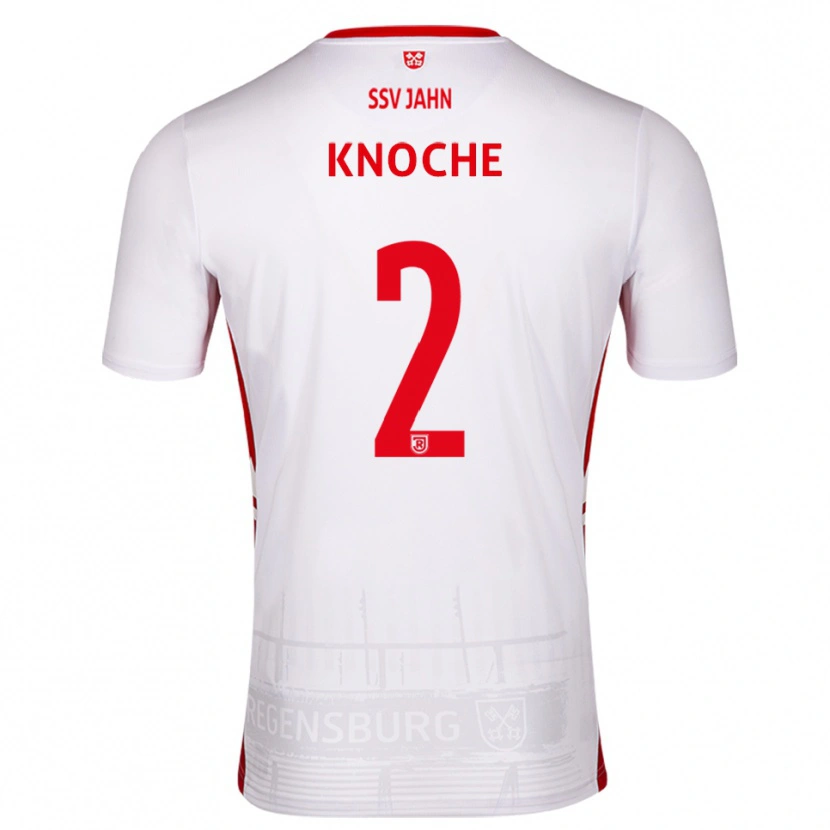 Danxen Uomo Maglia Titus Knoche #2 Bianco Rosso Kit Gara Home 2025/26 Maglietta