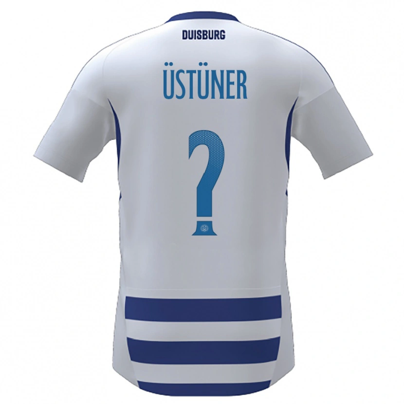Danxen Uomo Maglia Ismail Üstüner #0 Bianco Blu Kit Gara Home 2025/26 Maglietta