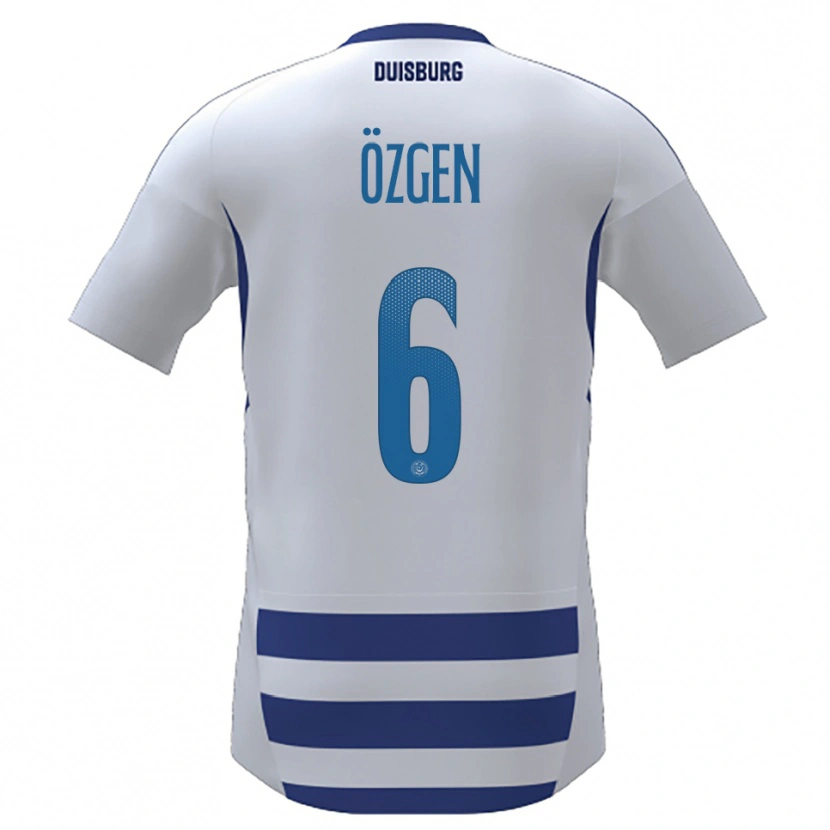 Danxen Uomo Maglia Mirac Özgen #6 Bianco Blu Kit Gara Home 2025/26 Maglietta