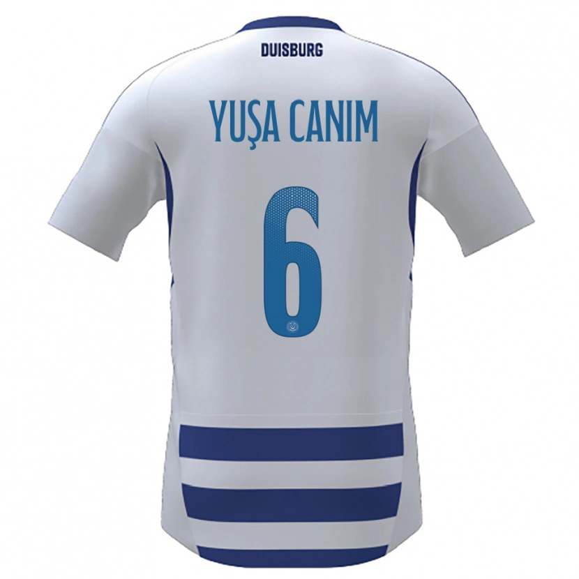 Danxen Uomo Maglia Salih Yuşa Canım #6 Bianco Blu Kit Gara Home 2025/26 Maglietta
