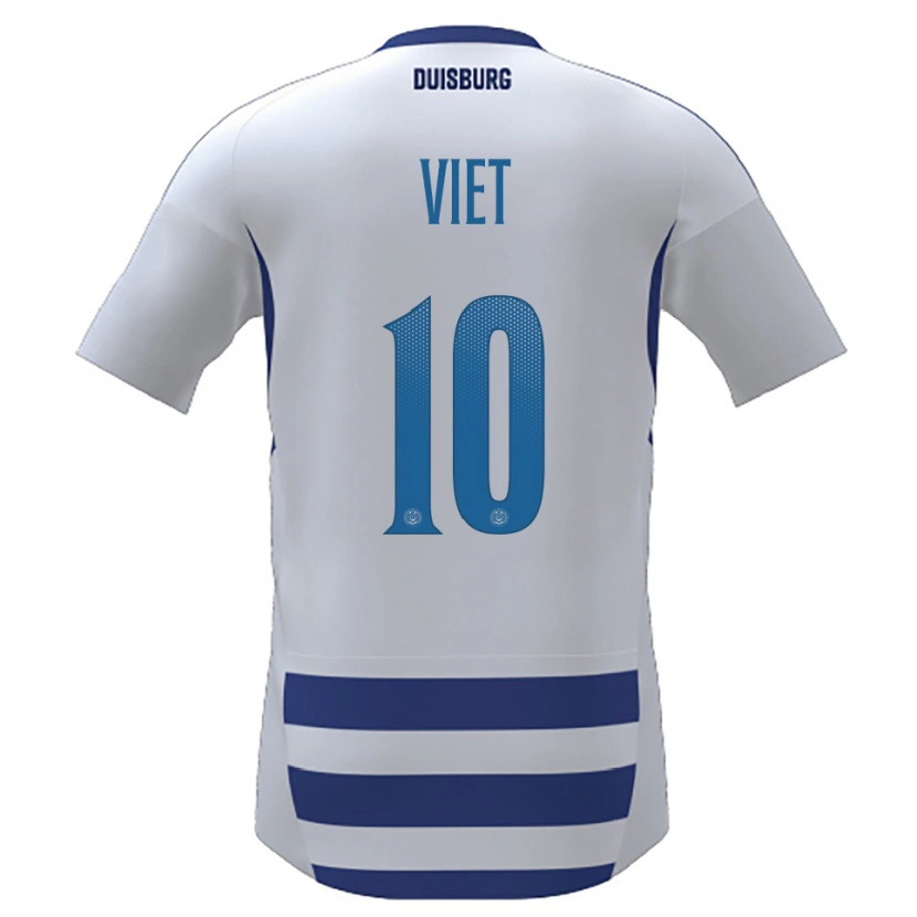 Danxen Uomo Maglia Christian Viet #10 Bianco Blu Kit Gara Home 2025/26 Maglietta