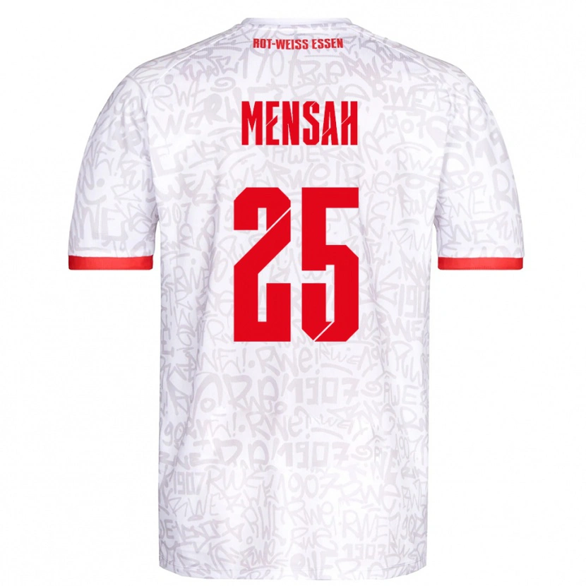 Danxen Uomo Maglia Franklin Opoku-Mensah #25 Bianco Rosso Kit Gara Home 2025/26 Maglietta