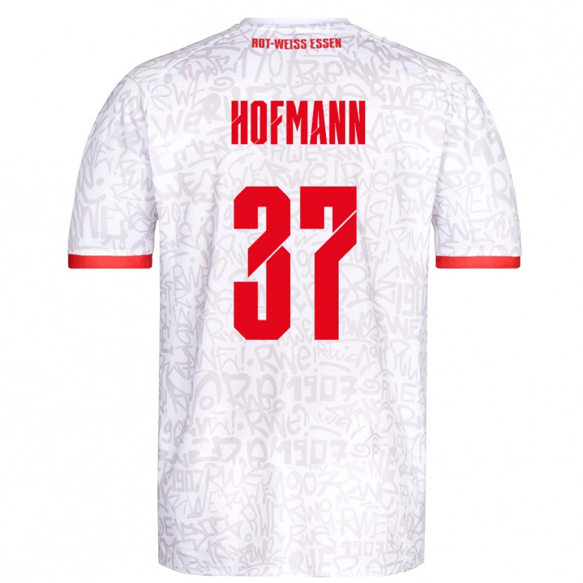 Danxen Uomo Maglia Jannik Hofmann #37 Bianco Rosso Kit Gara Home 2025/26 Maglietta