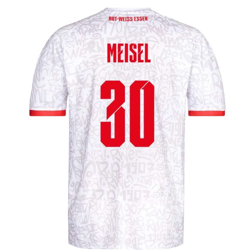 Danxen Uomo Maglia Kelsey Owusu #30 Bianco Rosso Kit Gara Home 2025/26 Maglietta