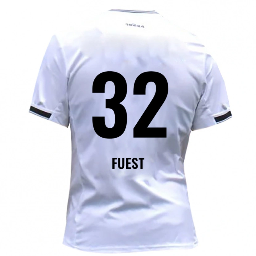 Danxen Uomo Maglia Julian Fuest #32 Bianco Rosso Kit Gara Home 2025/26 Maglietta