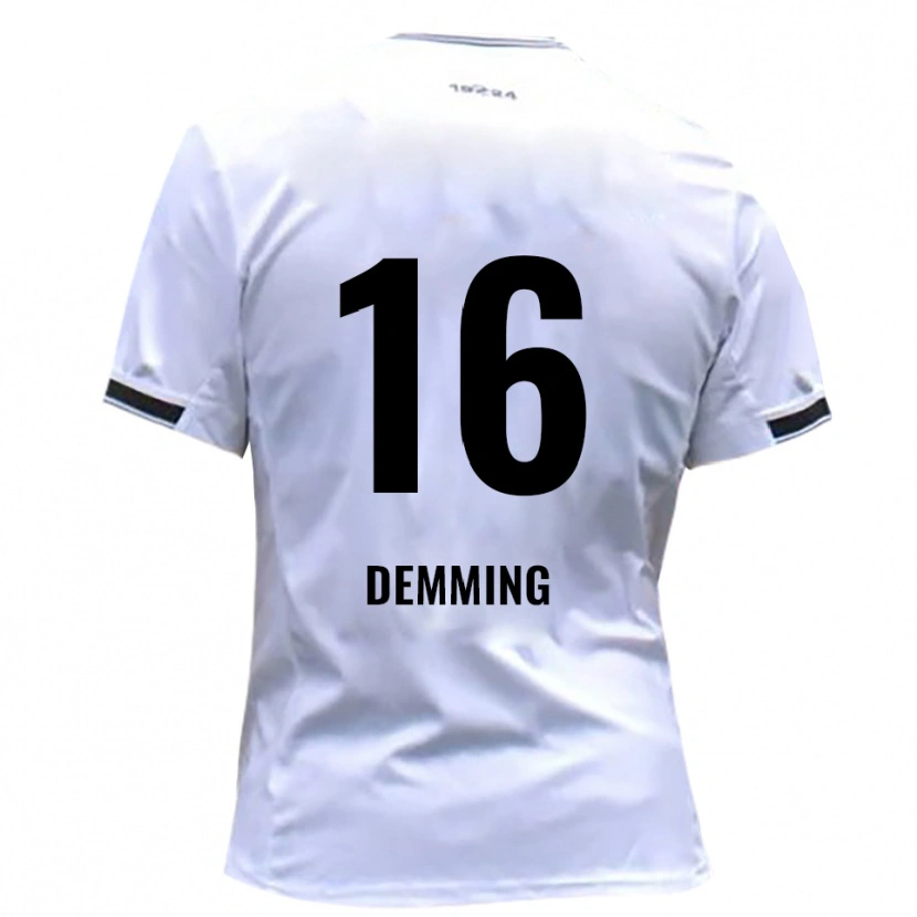 Danxen Uomo Maglia Lukas Demming #16 Bianco Rosso Kit Gara Home 2025/26 Maglietta