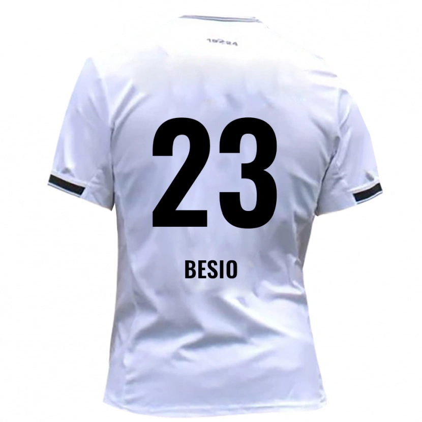 Danxen Uomo Maglia Alessio Besio #23 Bianco Rosso Kit Gara Home 2025/26 Maglietta