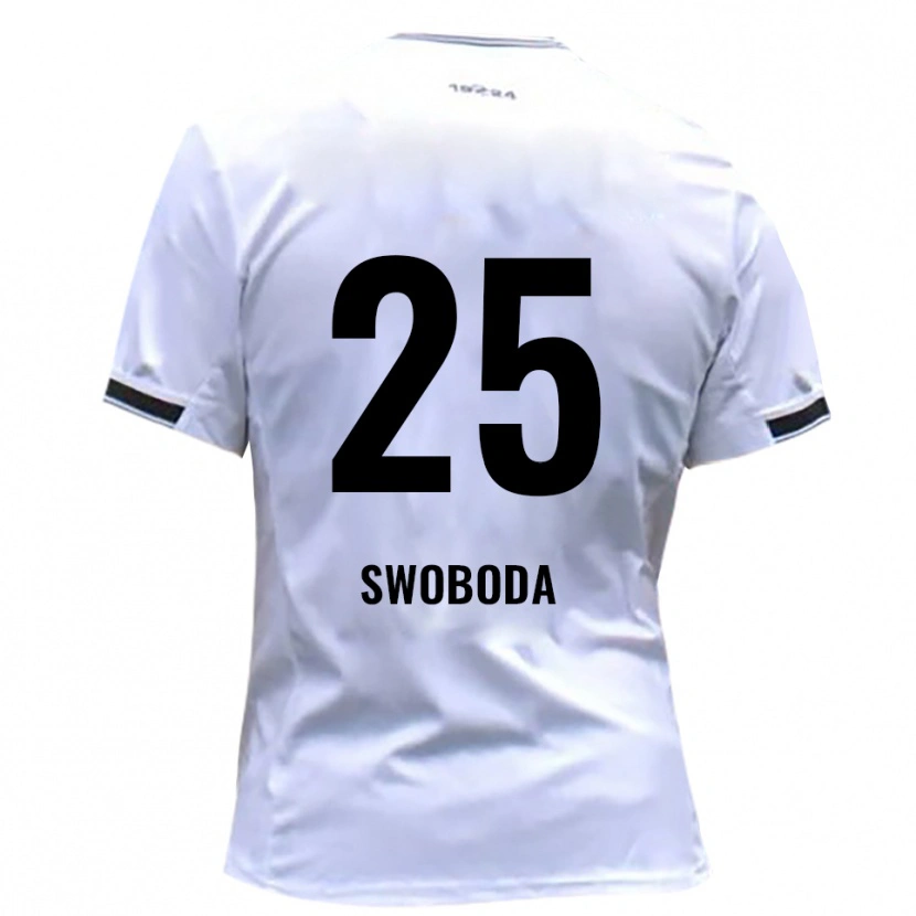 Danxen Uomo Maglia Maurice Swoboda #25 Bianco Rosso Kit Gara Home 2025/26 Maglietta