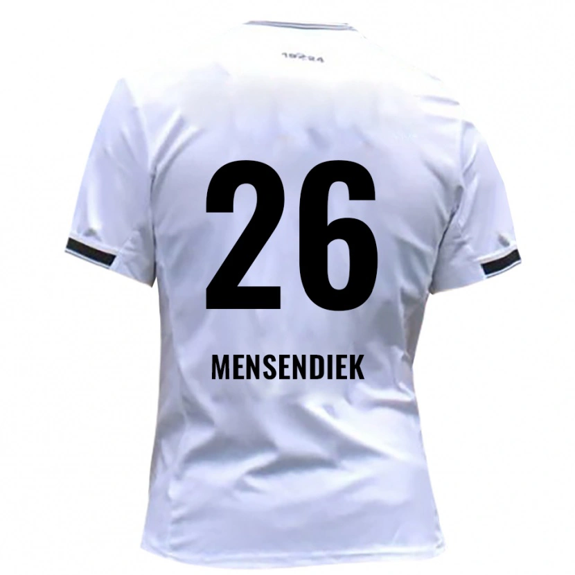 Danxen Uomo Maglia Luis Mensendiek #26 Bianco Rosso Kit Gara Home 2025/26 Maglietta