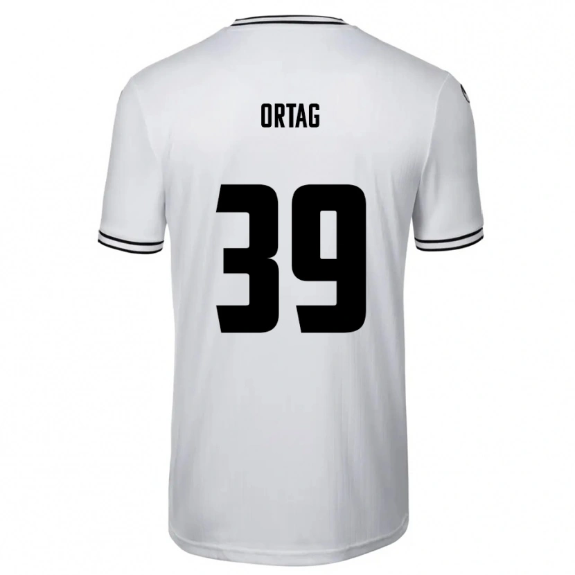 Danxen Uomo Maglia Christian Ortag #39 Bianco Nero Kit Gara Home 2025/26 Maglietta