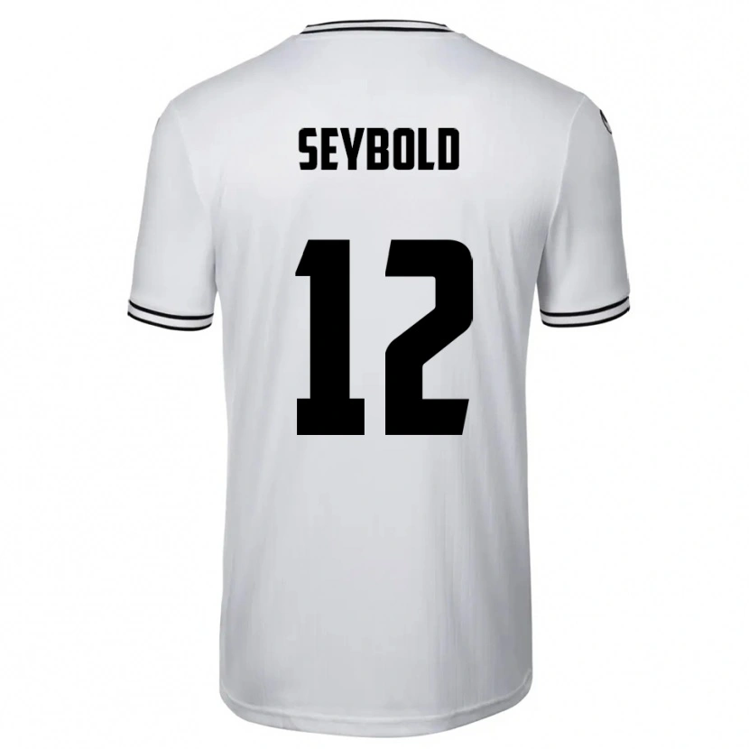Danxen Uomo Maglia Marvin Seybold #12 Bianco Nero Kit Gara Home 2025/26 Maglietta