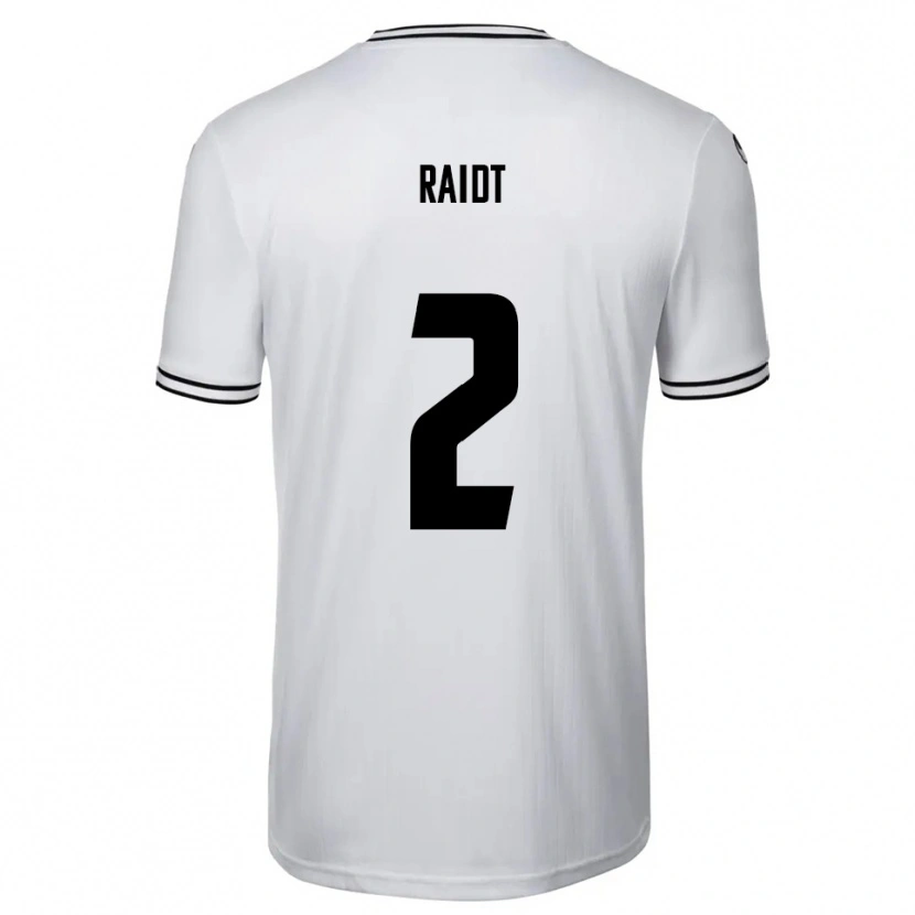 Danxen Uomo Maglia Bodie Raidt #2 Bianco Nero Kit Gara Home 2025/26 Maglietta