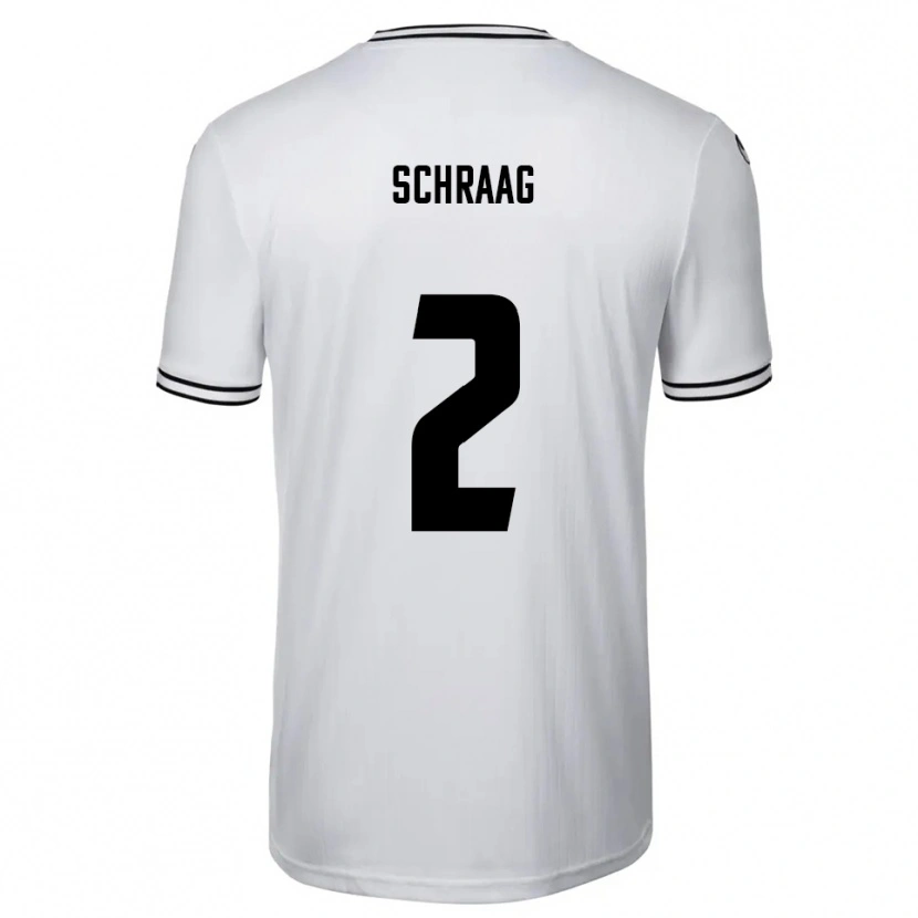 Danxen Uomo Maglia Felix Schraag #2 Bianco Nero Kit Gara Home 2025/26 Maglietta