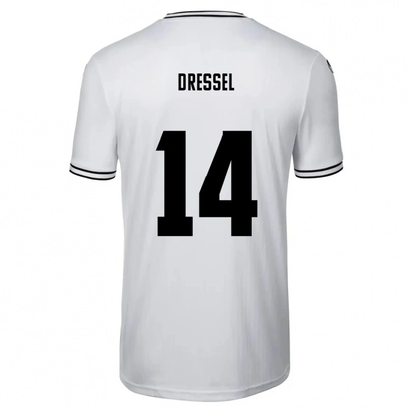 Danxen Uomo Maglia Dennis Dressel #14 Bianco Nero Kit Gara Home 2025/26 Maglietta
