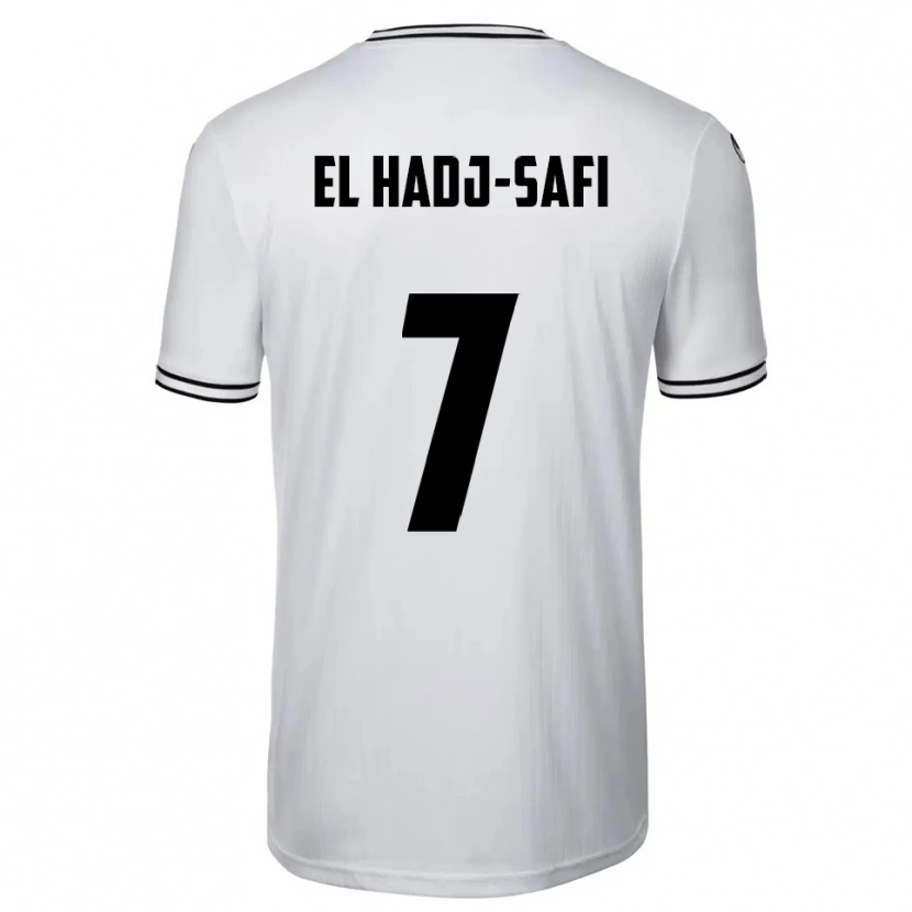 Danxen Uomo Maglia Iljas El Hadj-Safi #7 Bianco Nero Kit Gara Home 2025/26 Maglietta