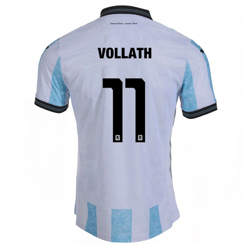 Danxen Uomo Maglia René Vollath #11 Bianco Azzurro Kit Gara Home 2025/26 Maglietta