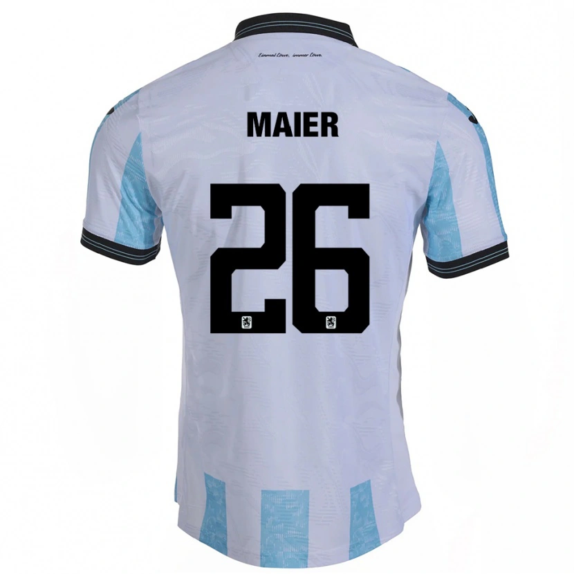 Danxen Uomo Maglia Philipp Maier #26 Bianco Azzurro Kit Gara Home 2025/26 Maglietta